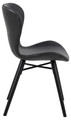 Chair Batilda, faux leather, black