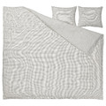 ÅKERFIBBLA Duvet cover and 2 pillowcases, white black/check, 200x200/50x60 cm