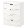 SONGESAND Chest of 4 drawers, white, 82x104 cm