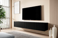 Wall-Mounted TV Cabinet Nicole 200 cm, black/matt black