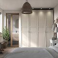 PAX / FLISBERGET Wardrobe combination, grey-beige/grey-beige, 200x60x236 cm