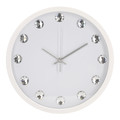 Wall Clock Intesi Diamanti, white