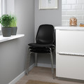 LIDÅS Chair, black/Sefast chrome-plated