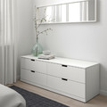 NORDLI Chest of 4 drawers, white, 160x54 cm