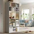 VIHALS Shelving unit with 10 shelves, white, 95x37x200 cm