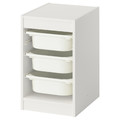 TROFAST Storage combination with boxes, white/white, 34x44x56 cm