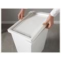 FILUR Bin with lid, white, 42 l