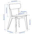 LISABO / LISABO Table and 4 chairs, ash veneer/ash, 140x78 cm