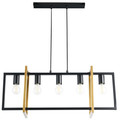 Pendant Lamp Eden 5-p, black/gold