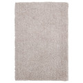 LINDKNUD Rug, high pile, beige, 60x90 cm