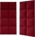 Upholstered Wall Panel Stegu Mollis Square 30 x 30 cm, red