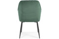 Glamour Chair with Armrests EMMA, velvet, dark green