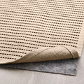 STARREKLINTE Rug, flatwoven, natural/black, 155x220 cm