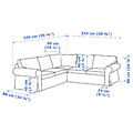 EKTORP Corner sofa, 4-seat, Kilanda light beige