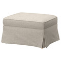 EKTORP Footstool with storage, Kilanda light beige