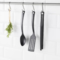 GNARP 3-piece kitchen utensil set, black