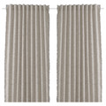 VÄXELBRUK Room darkening curtains, 1 pair, grey, 140x300 cm