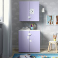 SMÅSTAD Wall cabinet, white lilac/with 1 shelf, 60x32x60 cm