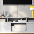 SPIKSMED TV bench, light grey, 155x32x44 cm