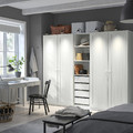 PAX / GULLABERG Wardrobe combination, white/white, 250x60x201 cm