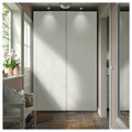 PAX / BERGSBO Wardrobe combination, white/white, 150x66x236 cm