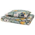 FÄLTGRÄSMOTT Duvet cover and pillowcase, multicolour/flower pattern, 150x200/50x60 cm