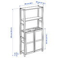 IVAR Shelving unit with doors, pine/felt, 89x30x179 cm