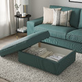 KIVIK Footstool with storage, Kelinge grey-turquoise