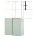 ENHET Storage combination, white/pale grey-green, 120x32x150 cm