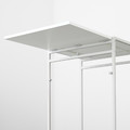 MUDDUS Drop-leaf table, white, 48/92x60 cm