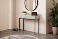 Modern Console Table Dresser Dressing Table Nicole, cashmere, black legs