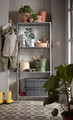 HYLLIS Shelf unit, indoor/outdoor galvanized, 60x27x140 cm