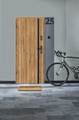 Flat Entrance Door Ateron 80, left, grandson oak/black