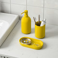 GANSJÖN 3-piece bathroom set, bright yellow