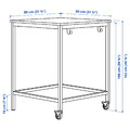 TROTTEN Table, white/anthracite, 80x80 cm