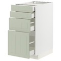 METOD / MAXIMERA Base cab 4 frnts/4 drawers, white/Stensund light green, 40x60 cm