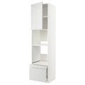 METOD / MAXIMERA Hi cab f ov/combi ov w dr/2 drwrs, white/Ringhult light grey, 60x60x240 cm