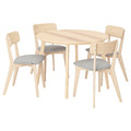 LISABO / LISABO Table and 4 chairs, ash/Tallmyra white/black, 105 cm