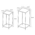 Set of 2 Tables/Plant Stands Rosa Marble