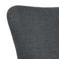 Upholstered Chair with Armrests Laura, dark grey