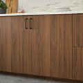 TISTORP Door, brown walnut effect, 40x100 cm