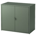 BROR Cabinet with 2 doors, grey-green, 76x40x66 cm