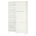 BESTÅ Storage combination with doors, white, Lappviken/Stubbarp white, 120x42x202 cm