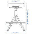 TROLLBERGET Active sit/stand support, Grann black