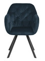 Upholstered Chair Lola, auto return, velvet, navy blue