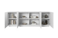 Four-Door Cabinet 200 cm Asha, matt white