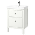 HEMNES / ORRSJÖN Wash-stnd w drawers/wash-basin/tap, white, 62x49x89 cm