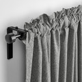 ROSENMANDEL Block-out curtains, 1 pair, grey, 135x300 cm