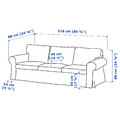 EKTORP 3-seat sofa, Kilanda light beige