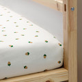 BRUMMIG Fitted sheet, acorn pattern/multicolour, 90x200 cm